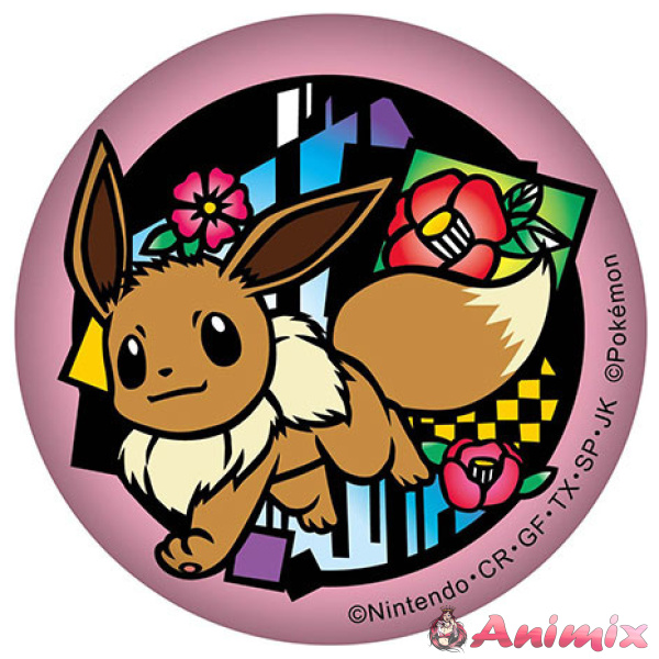 Pokemon Kirie Series Japanese Paper Can Badge Eevee B (Reissue)