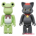 BE@RBRICK Pickles the Frog & NY@BRICK Black Cat Pierre 100% Set of 2
