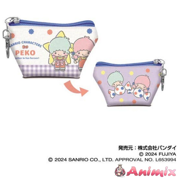 PEKO x Sanrio Characters: Earphone Pouch 05 Little Twin Stars