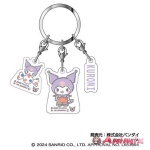 PEKO x Sanrio Characters: Triple Acrylic Keychain 06 Kuromi