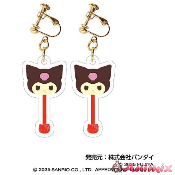Sanrio Characters Chocolate: Clear Earrings 06 Kuromi