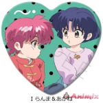 Tv Anime Ranma 1/2: Heart-Shaped Can Badge I (Ranma & Akane)