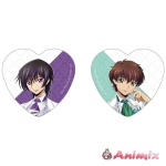 Code Geass: Lelouch of the Rebellion - Newly Illustrated Heart-Shaped Can Badge Set (Lelouch & Suzaku/Tuxedo)