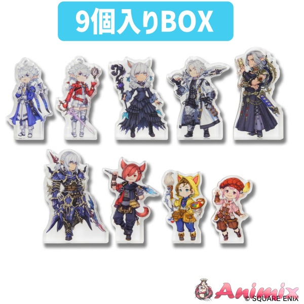 Final Fantasy XIV Character Acrylic Block: 1Box (9pcs)