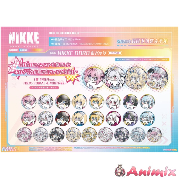 Goddess Of Victory: Nikke: Doro Can Badge: 1Box (10pcs)