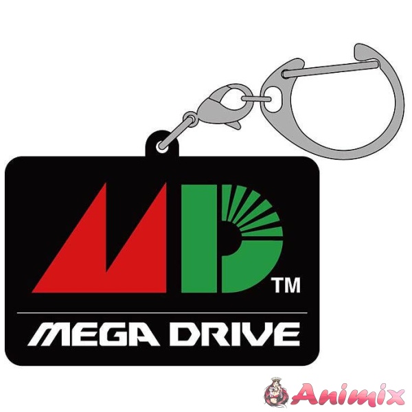 Mega Drive Logo Rubber Keychain