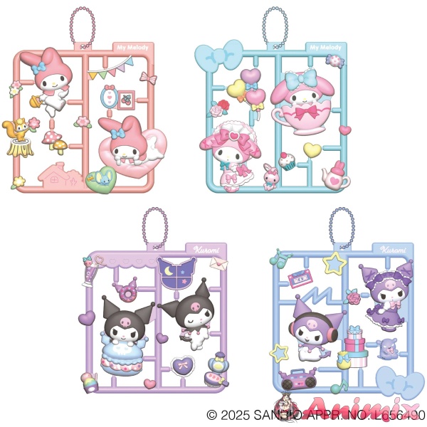 Plat Collection Sanrio Characters My Melody / Kuromi Mix: 1Box (4pcs)