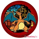 Pokemon Kirie Series Japanese Paper Can Badge Charizard (Reissue)