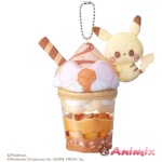 Pokemon Poke Peace Pikachu Caramel Parfait Plush Toy Charm