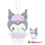 Sanrio Characters Munyatto Plush Keychain Kuromi Munyatto