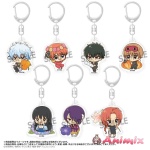Tv Anime Gintama: Trading Acrylic Keychain Birth Flowers 1Box 7Pcs