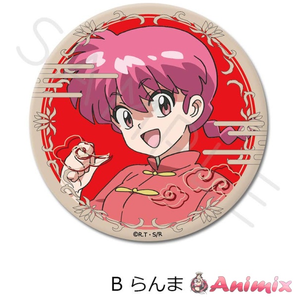 Tv Anime Ranma 1/2: 3Way Can Badge B (Ranma)