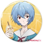Evangelion: Original Illustration Of Rei Ayanami 65Mm Can Badge (Uniform Ver.)