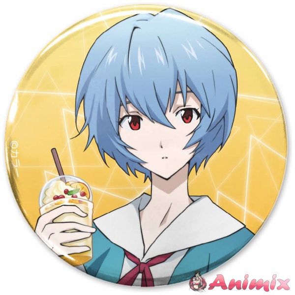 Evangelion: Original Illustration Of Rei Ayanami 65Mm Can Badge (Uniform Ver.)