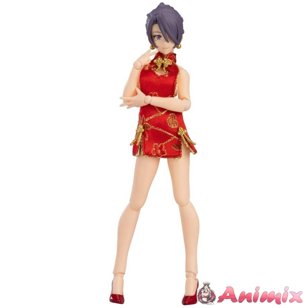 figma Female Body (Mika) with Mini Skirt Chinese Dress Outfit