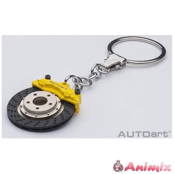 Ceramic Brake Disc Keychain (Yellow Caliper/Omega Shape)