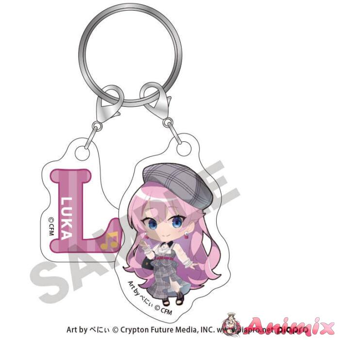 Hatsune Miku: Chibi Double Initial Keychain Megurine Luka Classic Retro Mini Character Hatsune Miku: Chibi Double Initial Keychain Megurine Luka Classic Retro Mini Character
