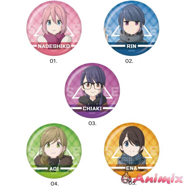 Laid-Back Camp Metallic Can Badge 01 #1Box A 1Box 5pcs