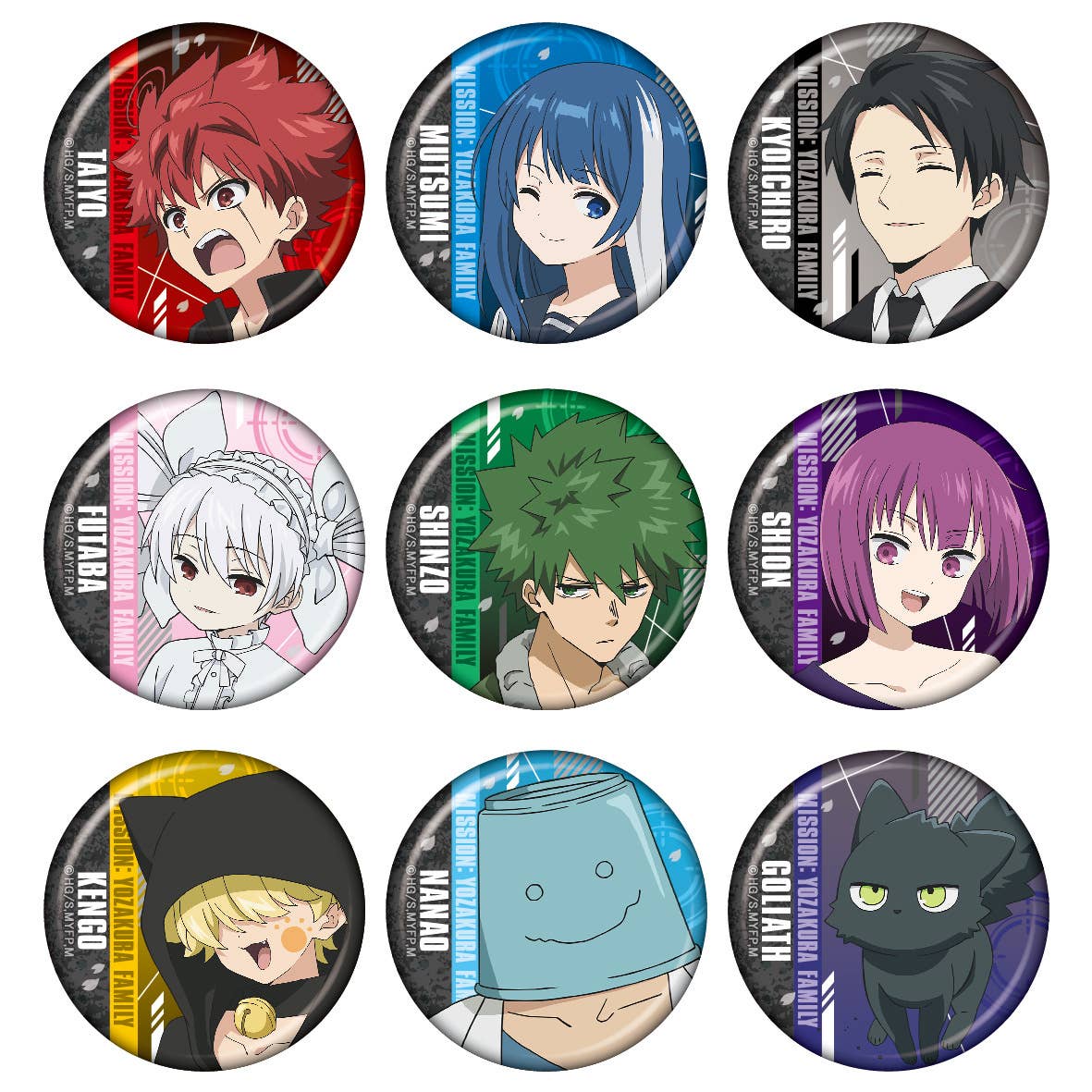 Mission Yozakura Family: Trading Badges: 1Box (9pcs)