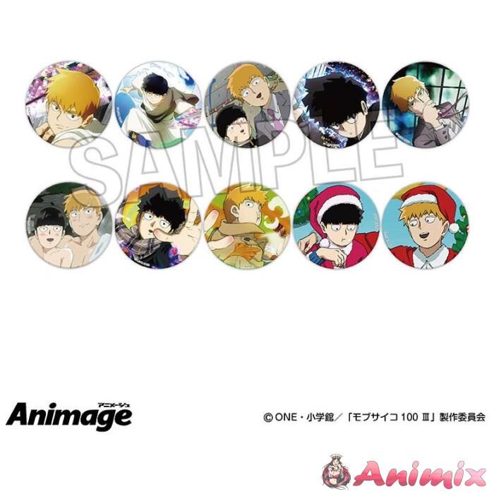 Mob Psycho 100 III Animage Trading Can Badge 1Box 10pcs Mob Psycho 100 III Animage Trading Can Badge 1Box 10pcs