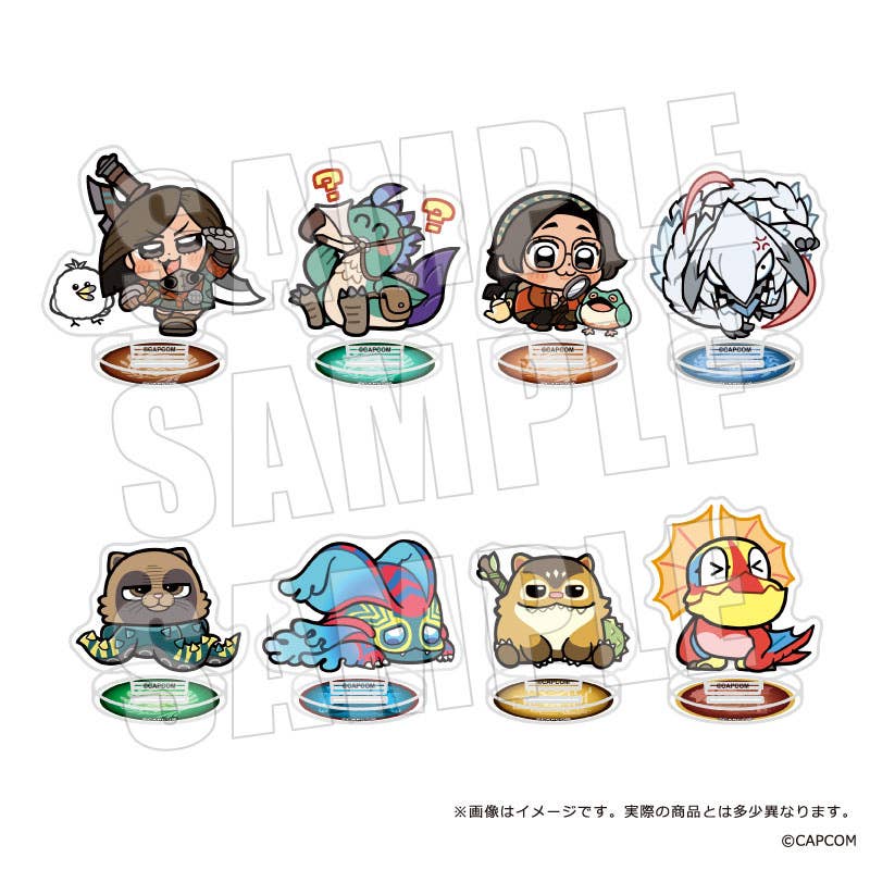 Monster Hunter Wilds x Bukubu: Small Acrylic Stand Vol.1: 1Box (8pcs)