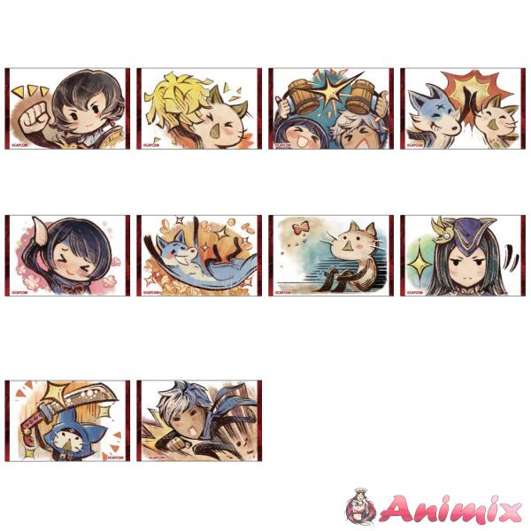 Monster Hunter Rise: Sunbreak Trading Stamp Square Badges 1 Box 10Pcs