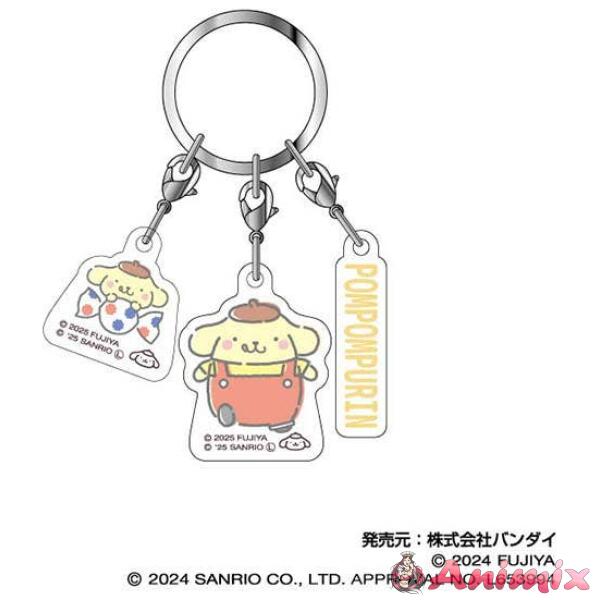 PEKO x Sanrio Characters: Triple Acrylic Key Chain 03 Pompompurin