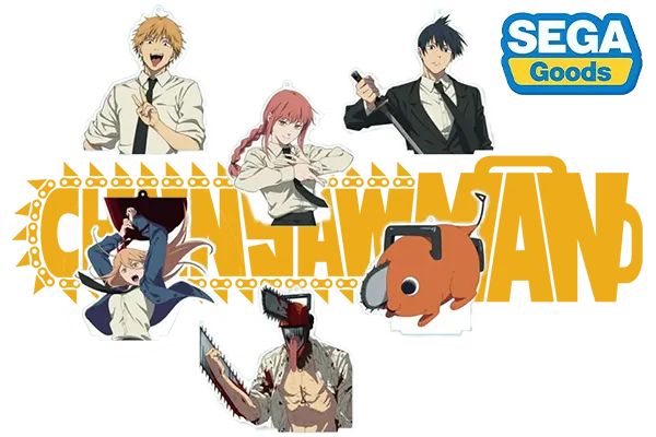 Chainsaw Man: Big Clear Keychain With Stand - Set of 6