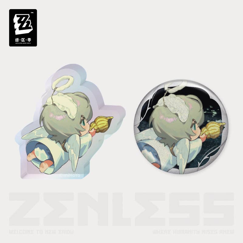 Zenless Zone Zero: Concerto Wave Series Mini Can Badge & Acrylic Stand Set - The Late-Arriving Wave Flowers - Akira
