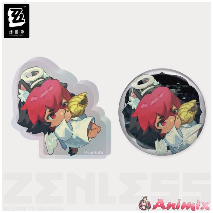 Zenless Zone Zero: Concerto Wave Series Mini Can Badge & Acrylic Stand Set - The Late-Arriving Wave Flowers - Komano Zenless Zone Zero: Concerto Wave Series Mini Can Badge & Acrylic Stand Set - The Late-Arriving Wave Flowers - Komano