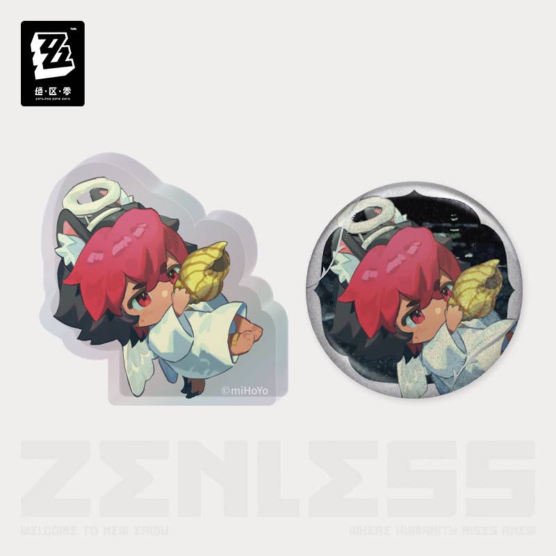 Zenless Zone Zero: Concerto Wave Series Mini Can Badge & Acrylic Stand Set - The Late-Arriving Wave Flowers - Komano